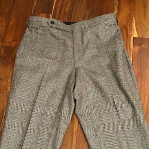 Spier Mackay 30x28.5 Light Brown Prince of Wales Flannel Trousers